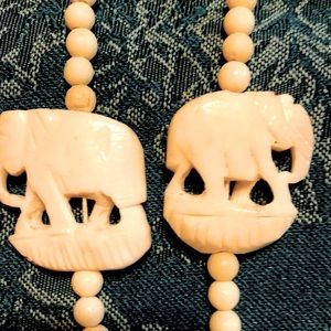 Large estate bone necklace